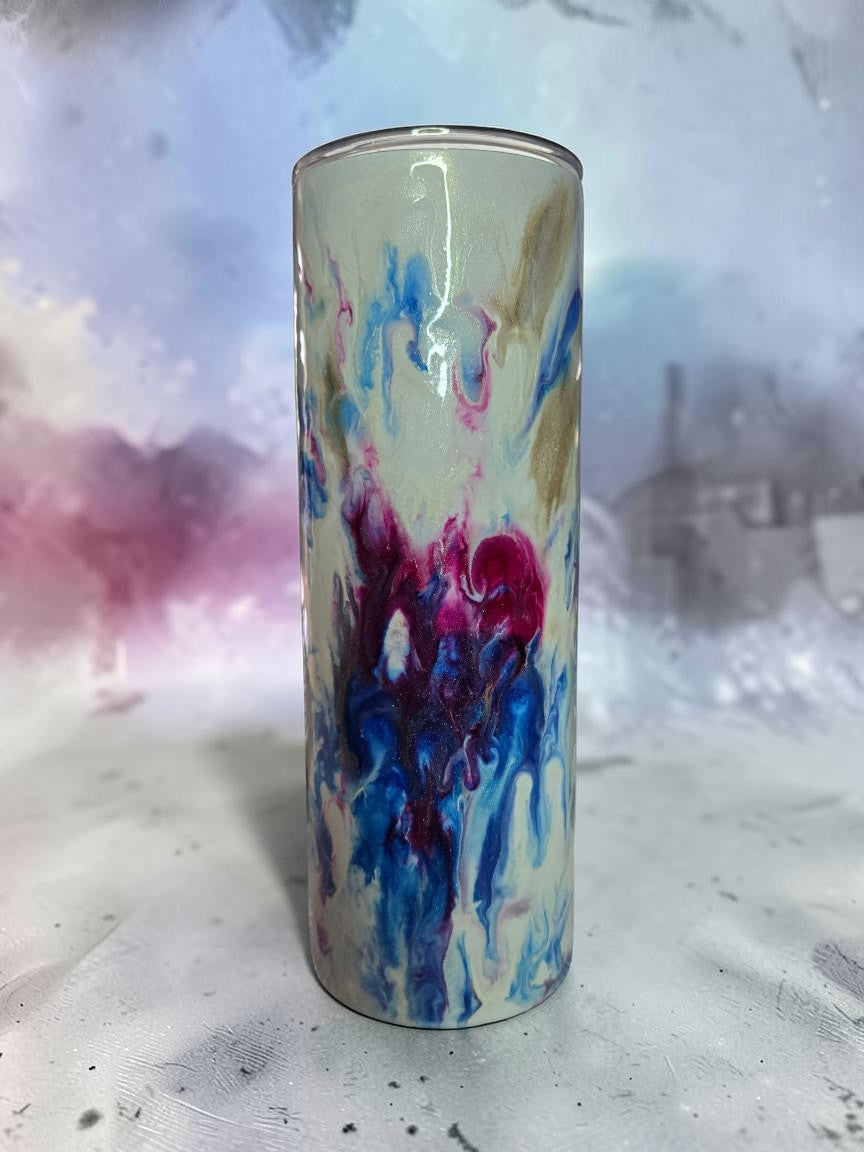 20 oz Blue & Pink Marble