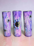 Purple Woodgrain Sunflower